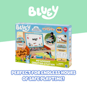 Bluey Art Creation Station kids desk ready for home, travel, or classroom play.