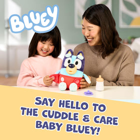 Bluey baby toy accessories with bottle and pacifier for realistic pretend feeding