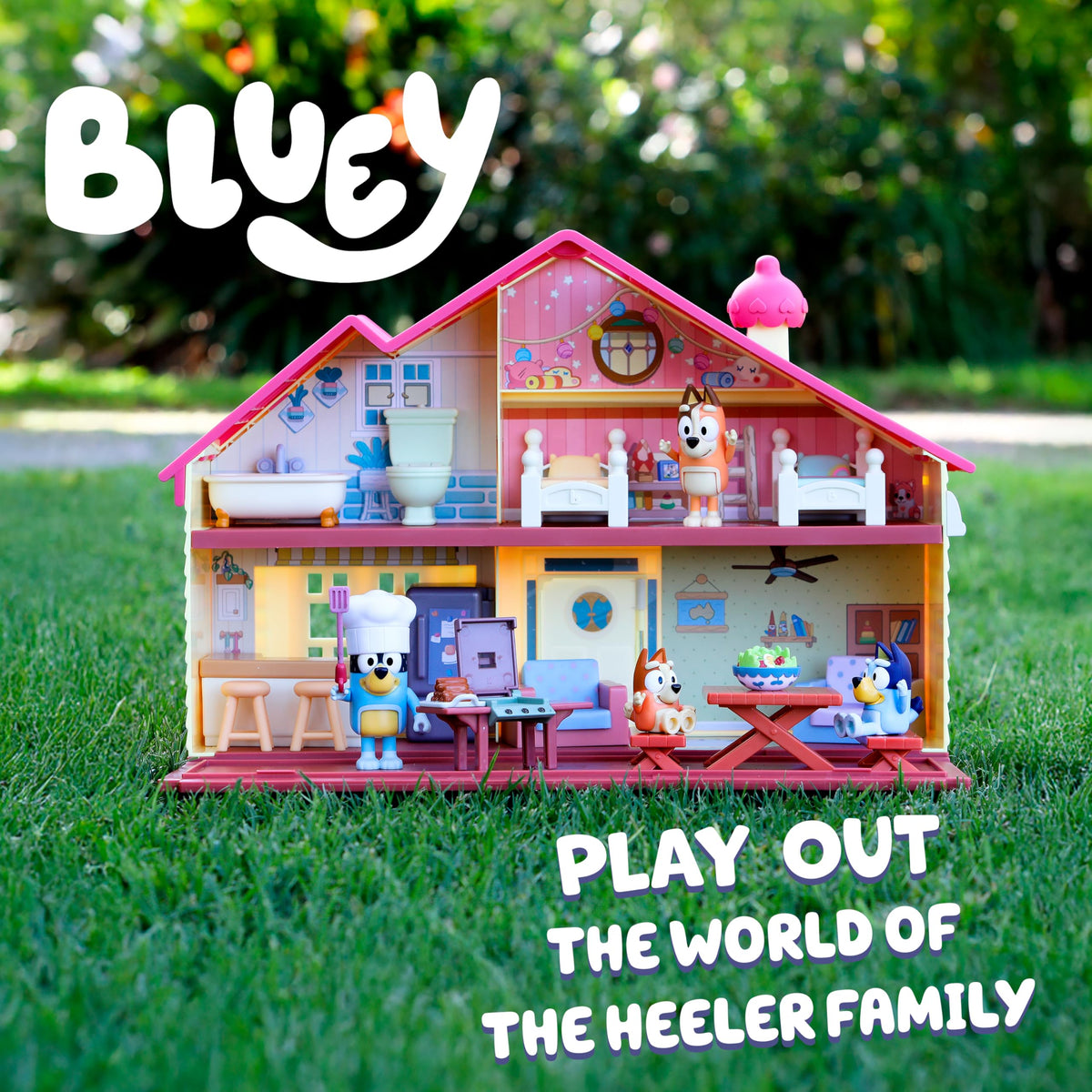 Bluey Bandit's BBQ outdoor setup invites social play and pretend picnics.
