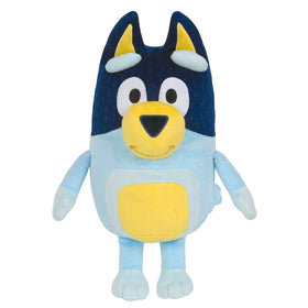 Bluey Bandit talking plush; press tummy to hear nine phrases for imaginative play.