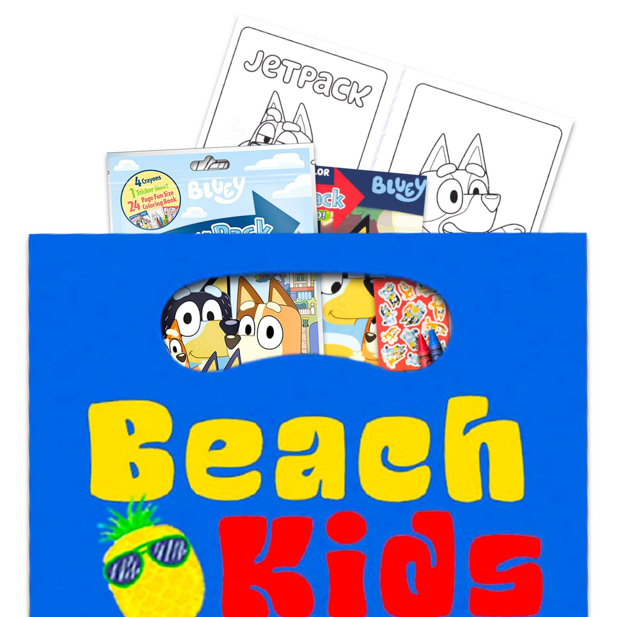 Bluey Beach Kids loot bags ready for gifting or party decorating.