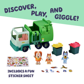 Bluey Bin Man figure joins in for hands-on pretend collection.