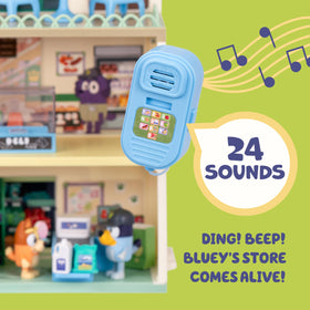 Bluey and Bingo 24 store sounds bring beeps and ambiance to pretend markets.