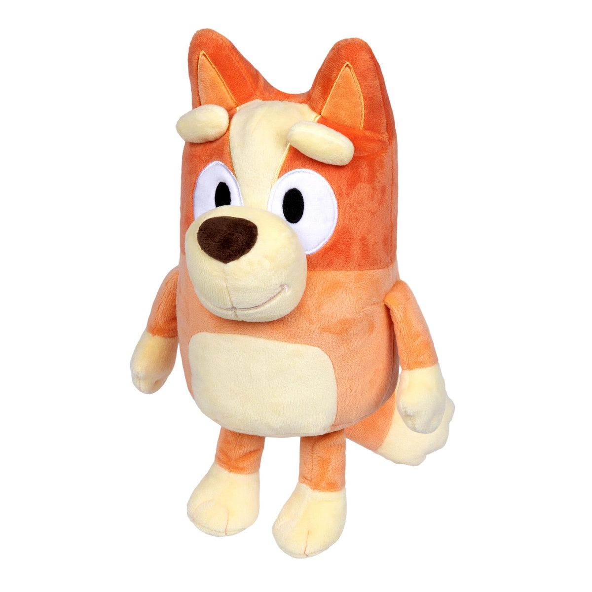 Bluey Bingo plush uses soft deluxe fabric and detailed stitching.