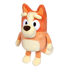 Bluey Bingo plush uses soft deluxe fabric and detailed stitching.