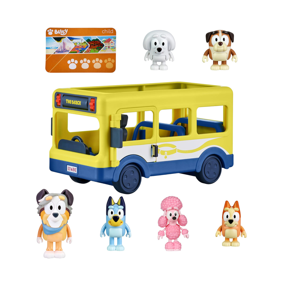 Bluey Bus front destination dial enables imaginative adventures for kids.