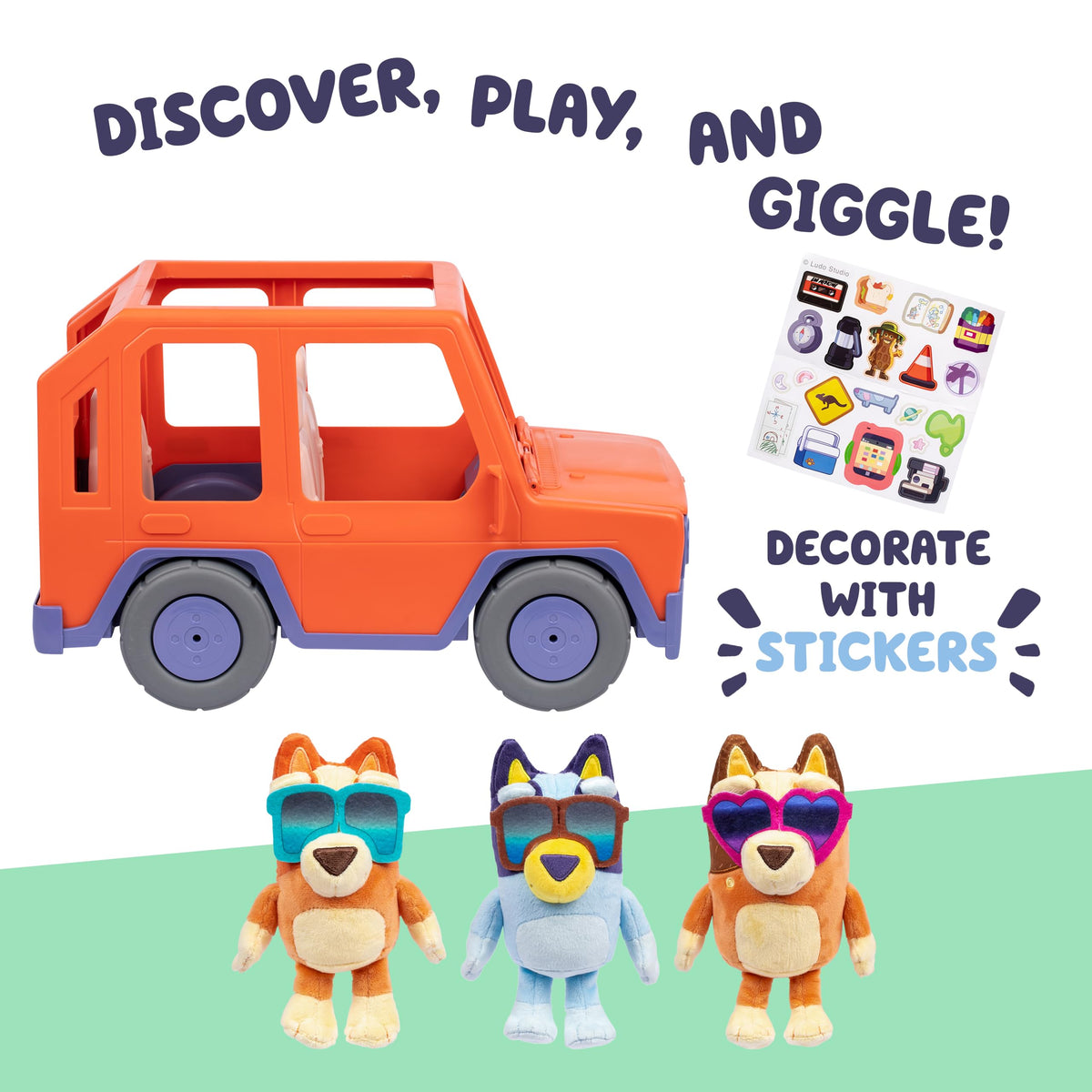 Chilli plush with sunnies included for family car play