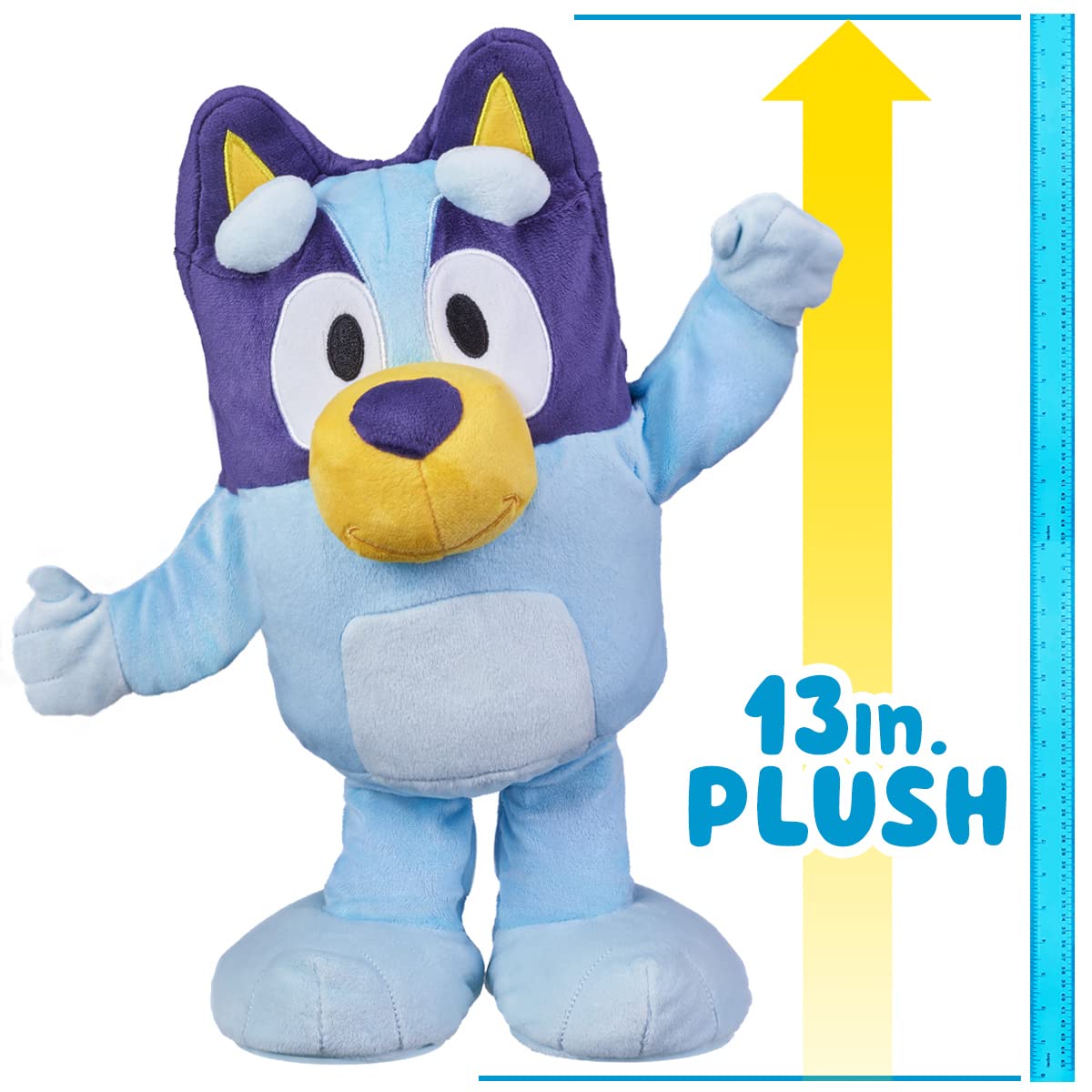 Bluey Dance and Play plush in dance mode for imaginative movement.