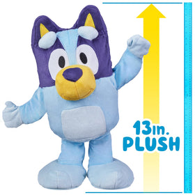 Bluey Dance and Play plush in dance mode for imaginative movement.