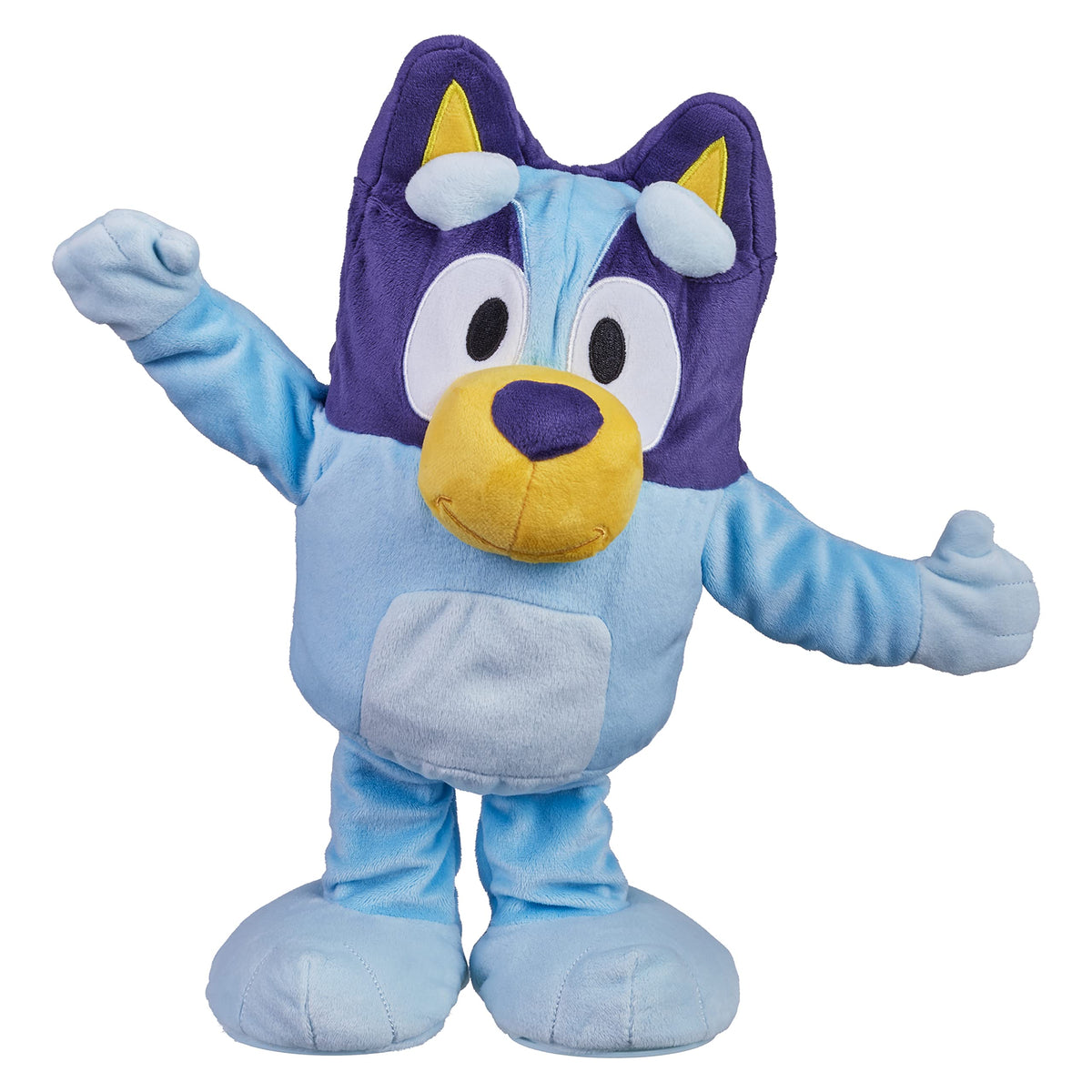 Bluey Dance and Play plush hopping for energetic play and storytelling.