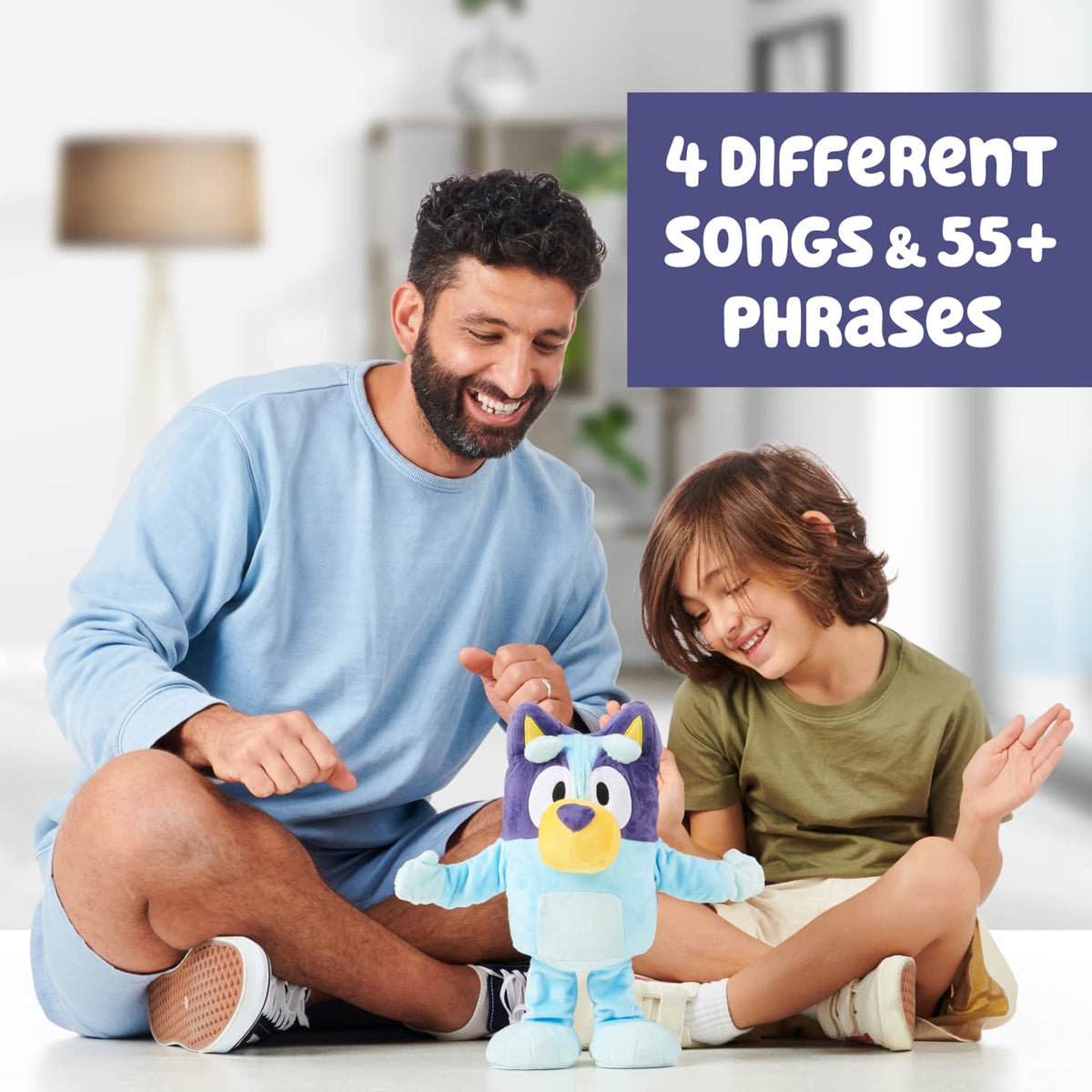 Bluey Dance and Play plush waves arms for active, cooperative play.