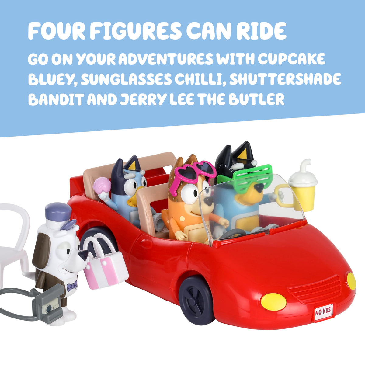 Bluey figure Shuttershade Bandit supports dynamic scenes and interaction