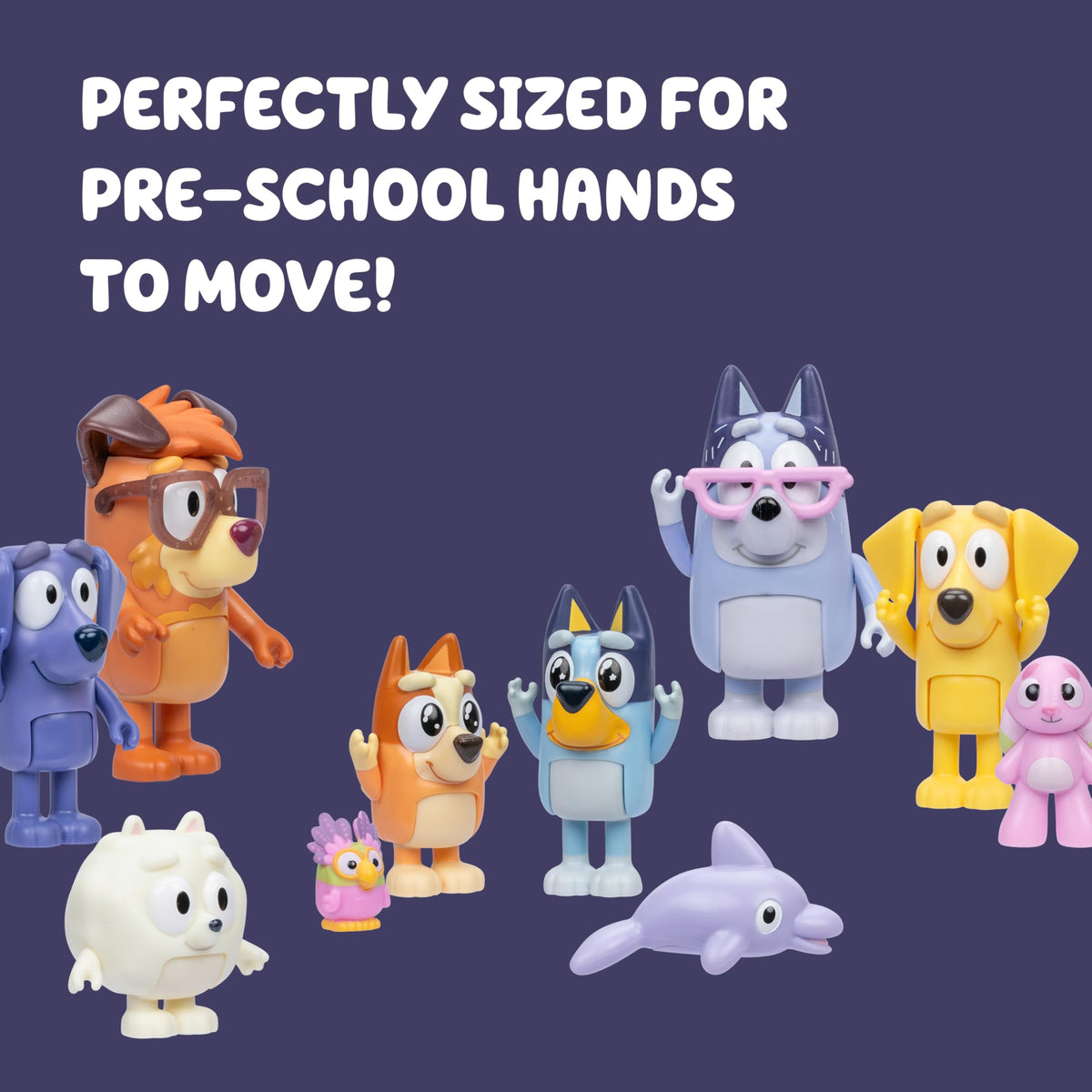 Exclusive Joff and Pom Pom figures for collector-inspired pretend play.