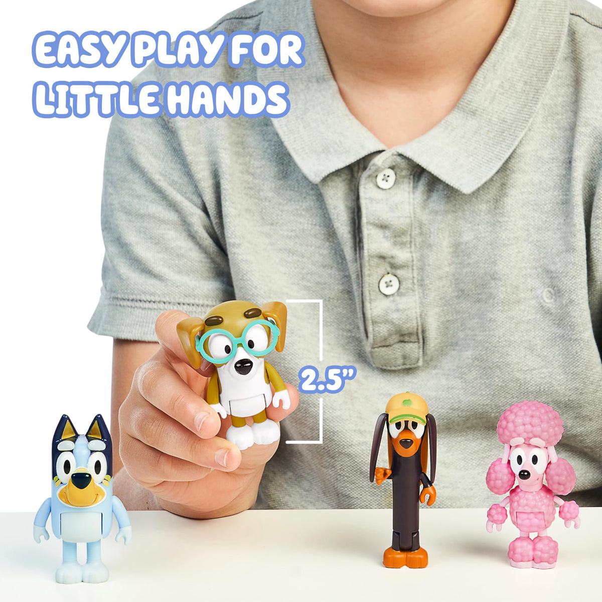 Bluey Friends articulated arms enable dynamic pretend actions