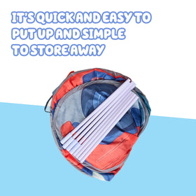 Bluey Heeler 4WD pop-up tent compact storage demonstrates quick collapse