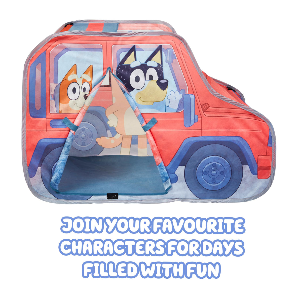 Bluey Heeler 4WD pop-up tent peep window for peek-and-play adventures