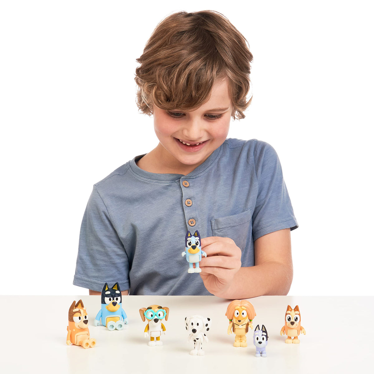 Bingo figure from the Heeler family pack posed for storytelling and role-play.