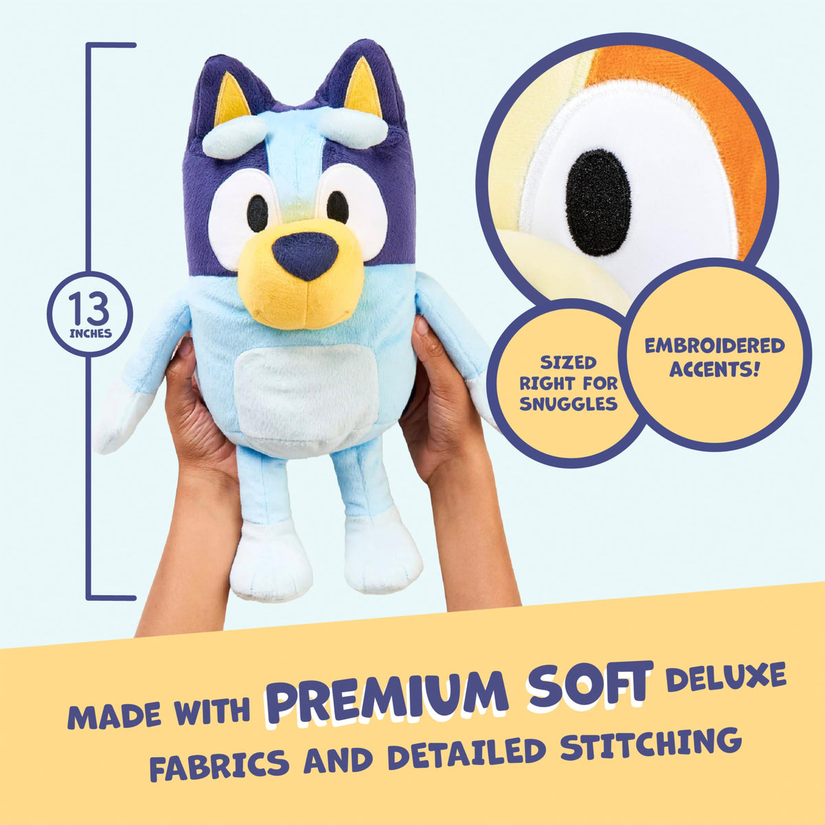 Bluey talking plush; nine phrases for interactive play