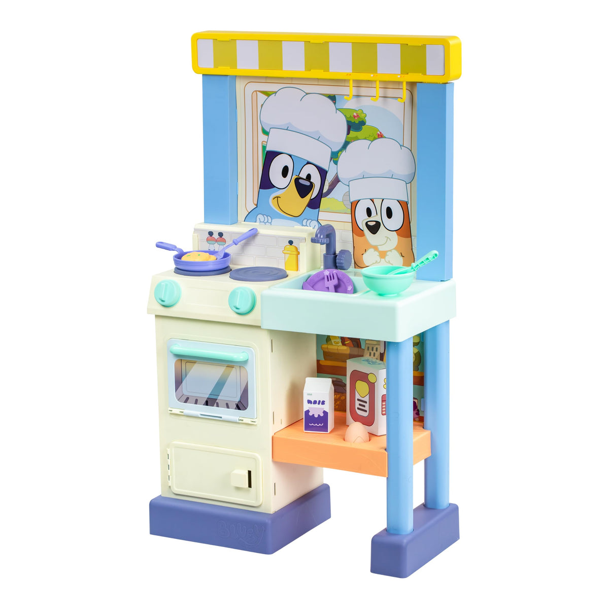 Bluey Kitchen Play Set stove with lights for lifelike pretend cooking