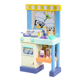 Bluey Kitchen Play Set stove with lights for lifelike pretend cooking
