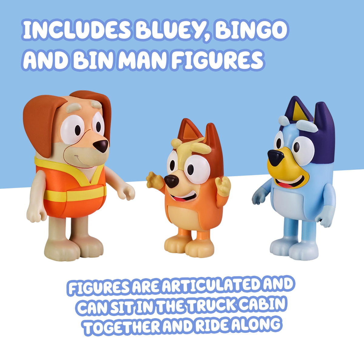 Bluey lever action toy offers realistic pretend collection play.