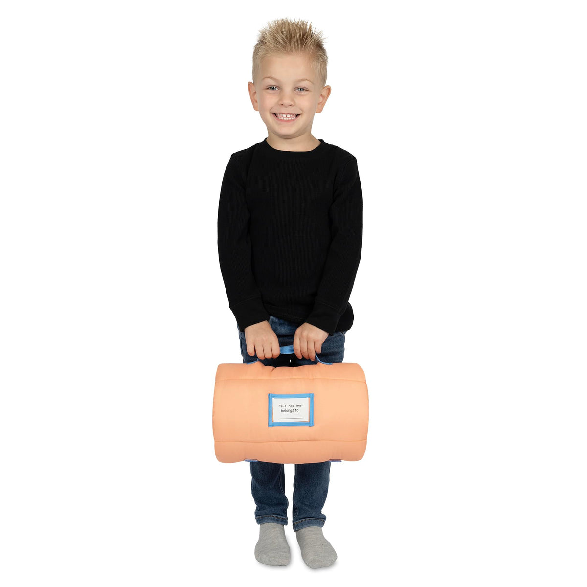 Bluey nap mat durable fabric stands up to daily use.