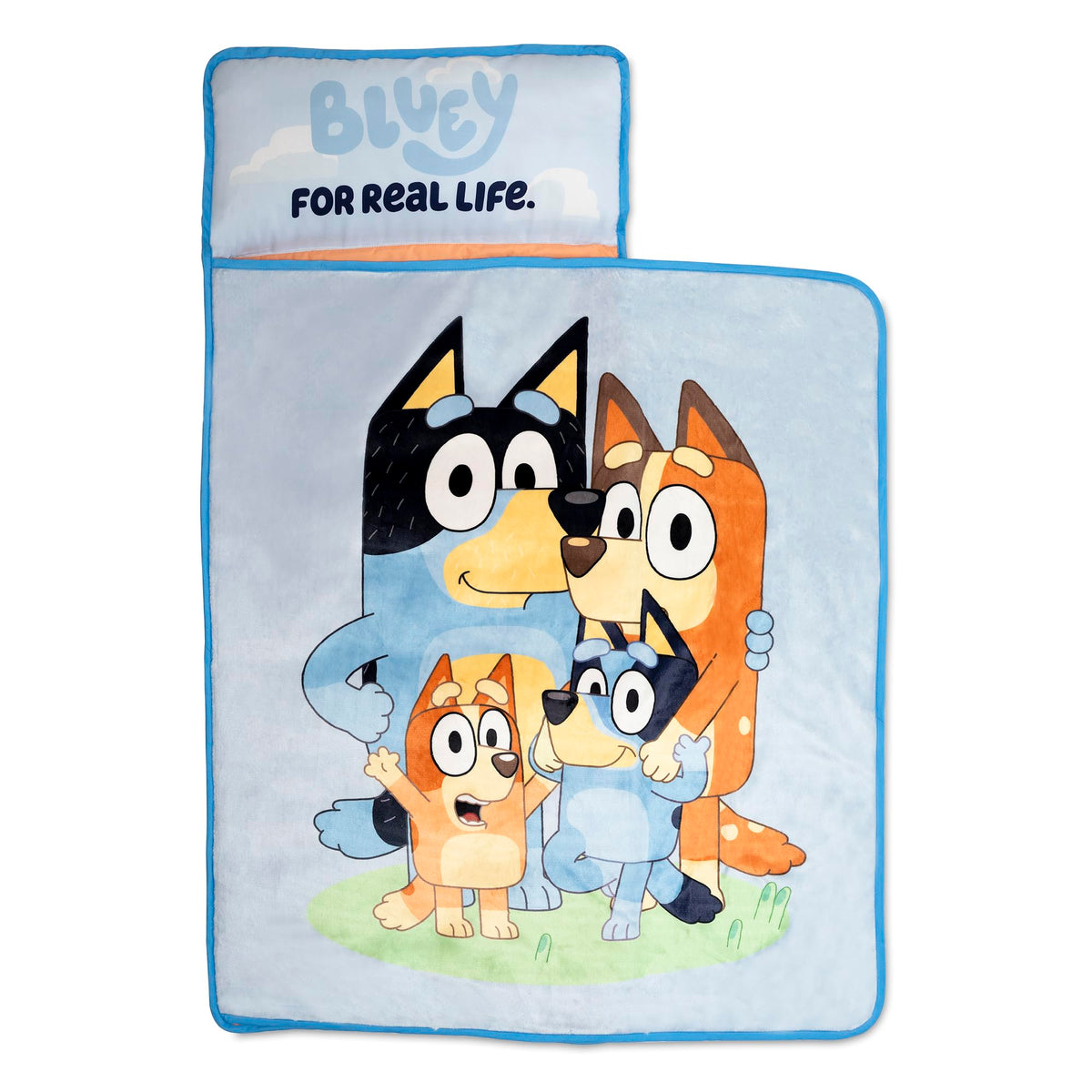 Bluey nap mat set rollup for easy daycare naps.