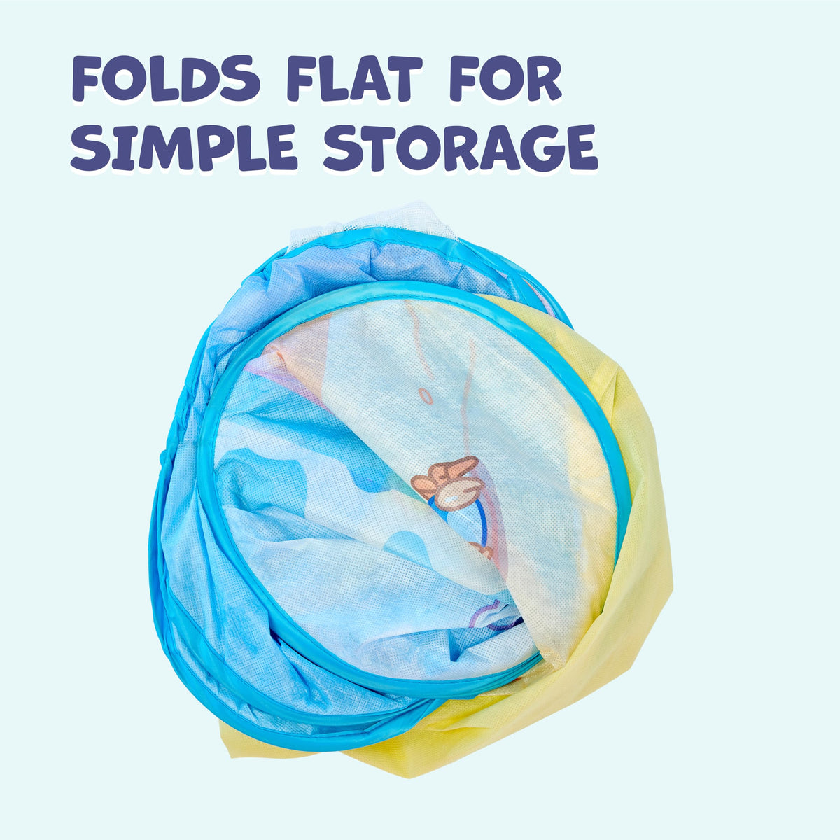 Bluey Pop N Fun Play Tent indoors for rainy day imaginative play.