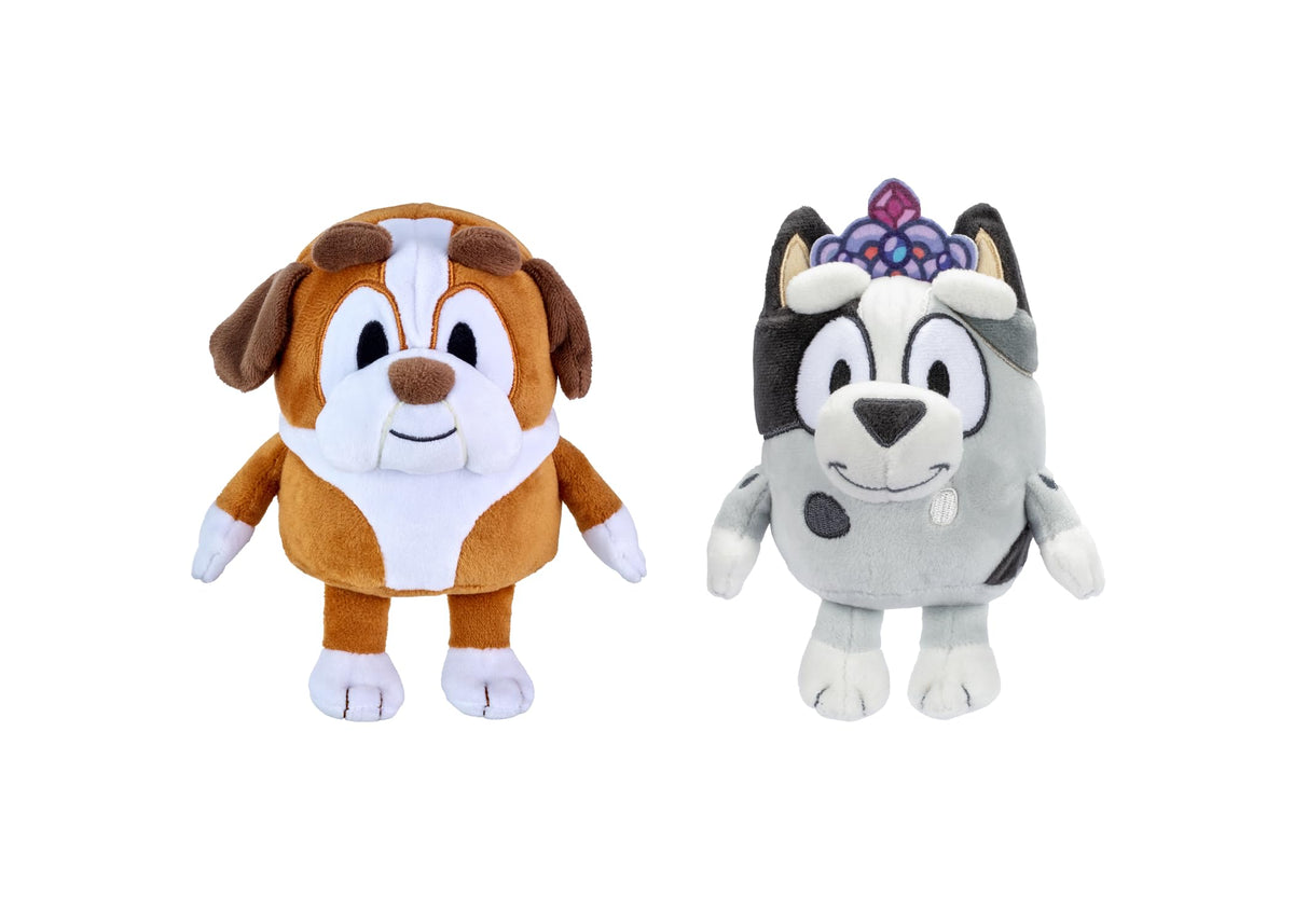 Bluey Princess Muffin and Winton 2-pack plush toys for cuddling and on-the-go fun