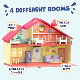 Bluey removable furniture set lets kids rearrange rooms for creative scenes.
