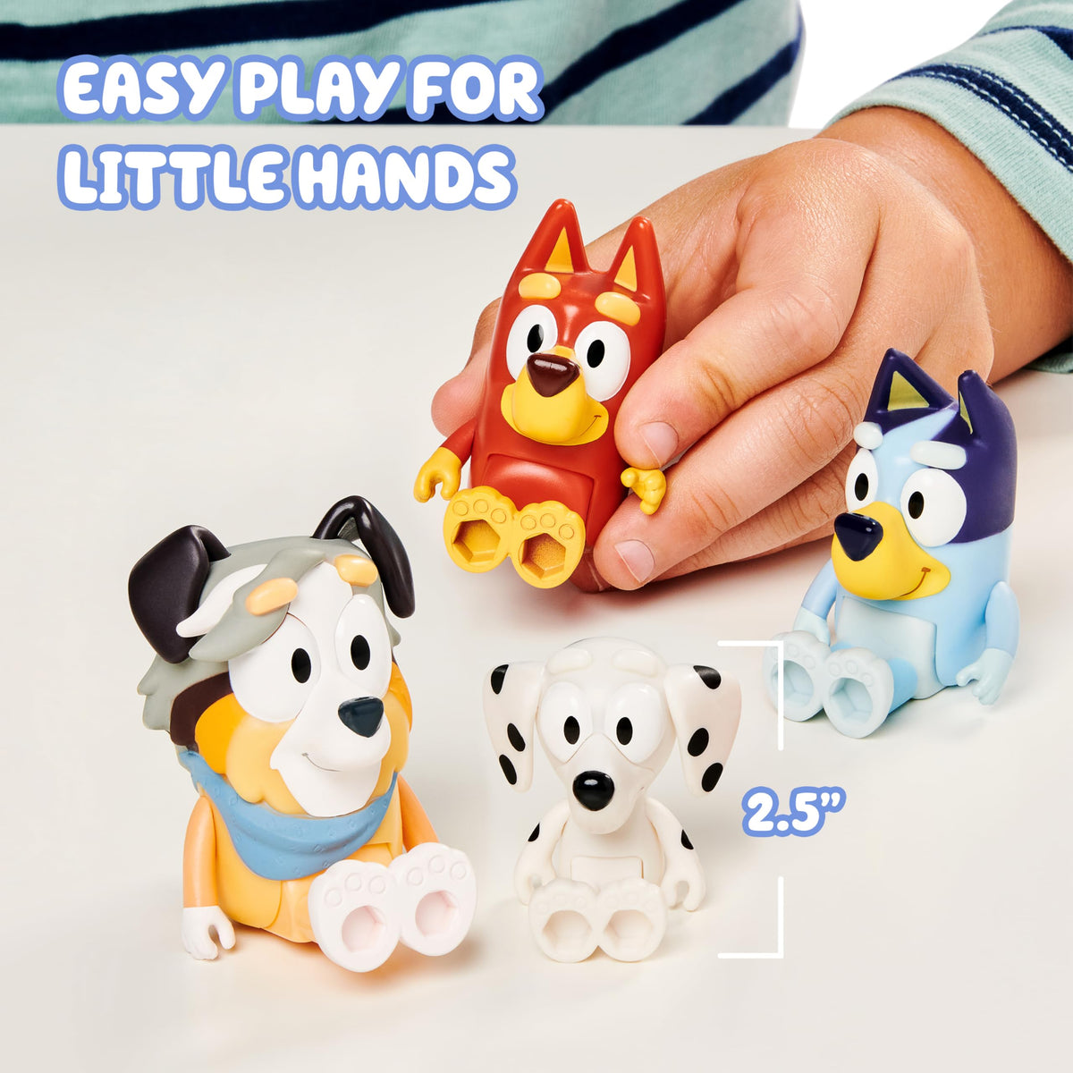 Bluey articulated figures support poseable play and imaginative scenarios
