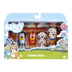 Bluey school figures four-pack in classroom poses for imaginative play anywhere