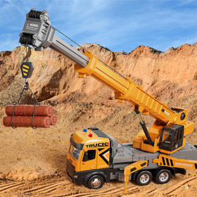 BLUEYAK crane arm 29-inch in action for imaginative building play.