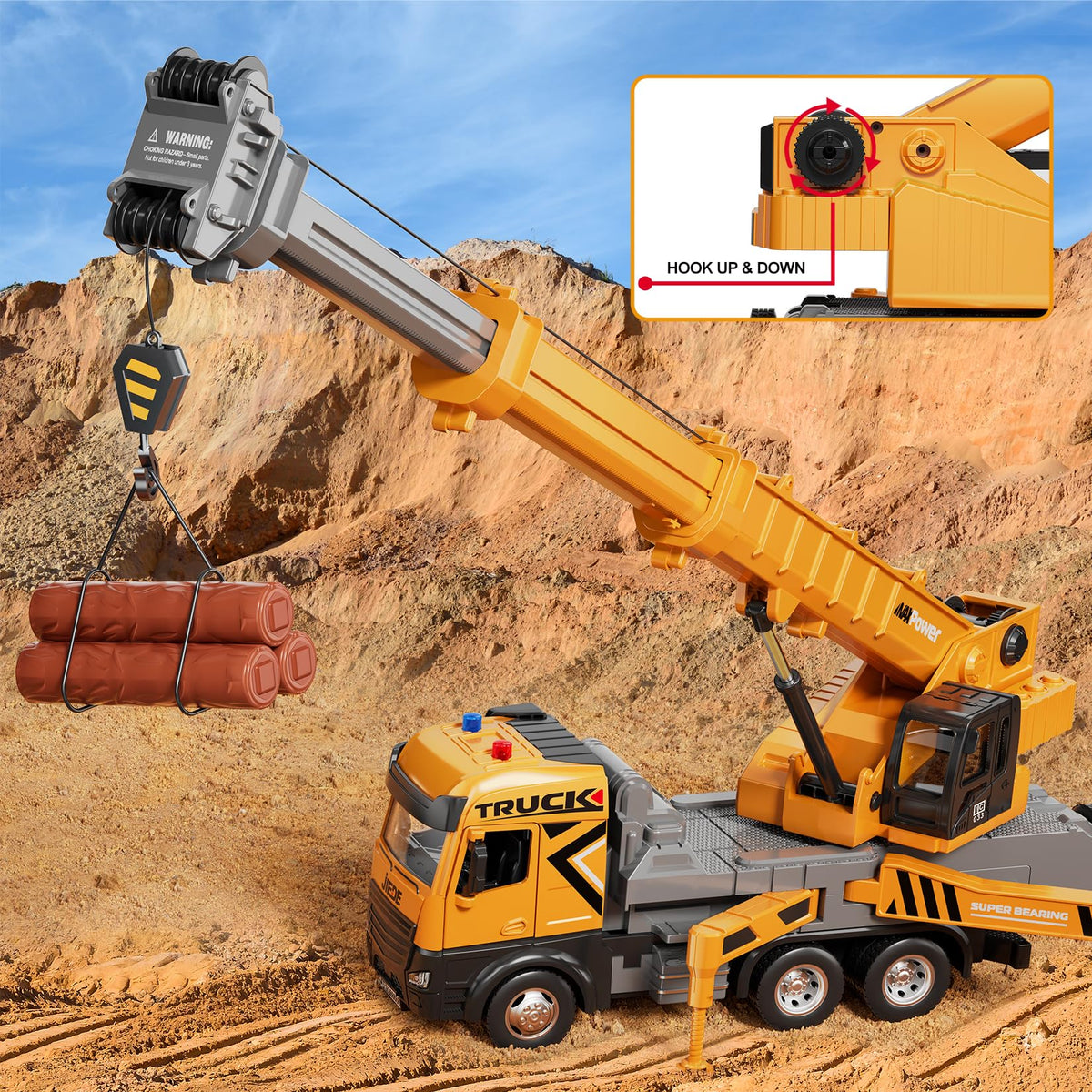 BLUEYAK die-cast construction truck shown for durable, long-lasting playtime.