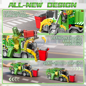BLUEYAK garbage truck toy accessories pack includes everything for complete pretend play