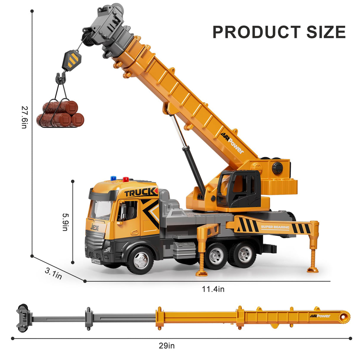 BLUEYAK gift-boxed construction vehicles set is ready for gifting.