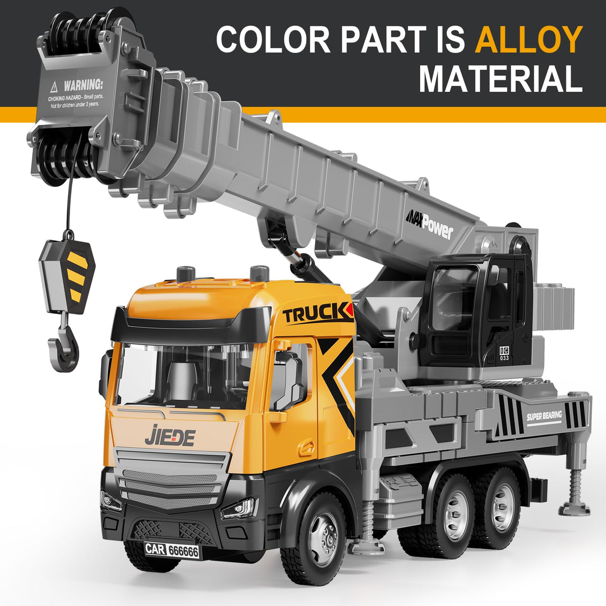 BLUEYAK lights and sounds crane engages kids with interactive play opportunities.