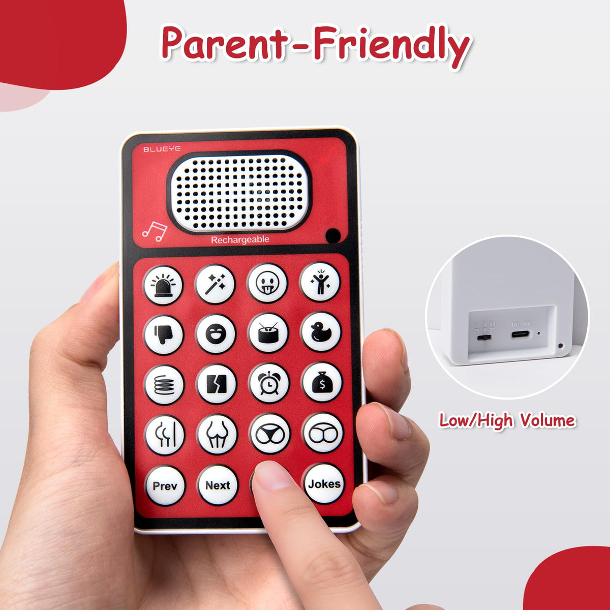 BLUEYE Low high volume switch for comfortable listening in groups