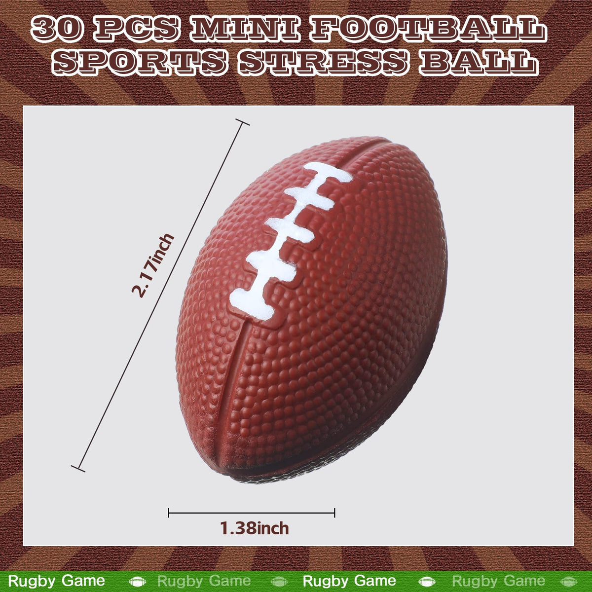 Blulu foam football close-up showing lifelike texture for classroom prizes