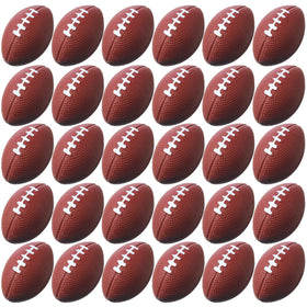 Blulu mini foam footballs in dark brown for party favors and play
