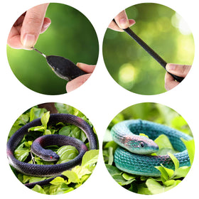 Blulu head detail shows lifelike snake features.