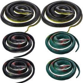 Blulu large 47-inch rubber snake decoy for garden deterrence.
