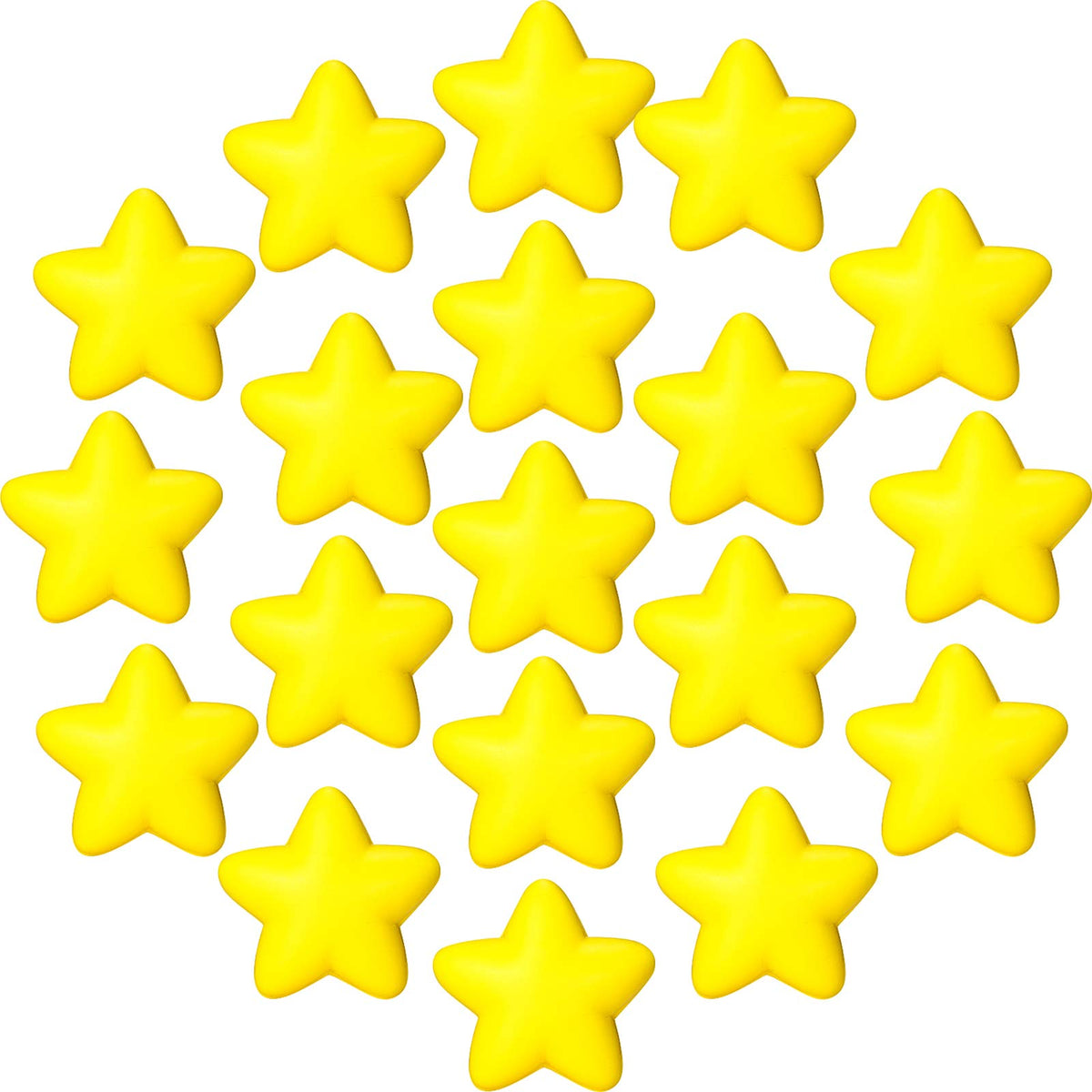 Blulu yellow star stress ball ready for classroom rewards and quick stress relief