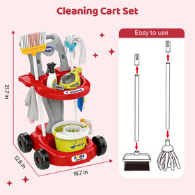 Bluocean broom and dustpan, develop coordination during tidy-up play.