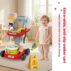 Bluocean cute cart close-up, vivid red finish invites play.
