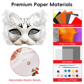 Blurap Therian mask kit supplies like paints, fur, and gems enable creative character design