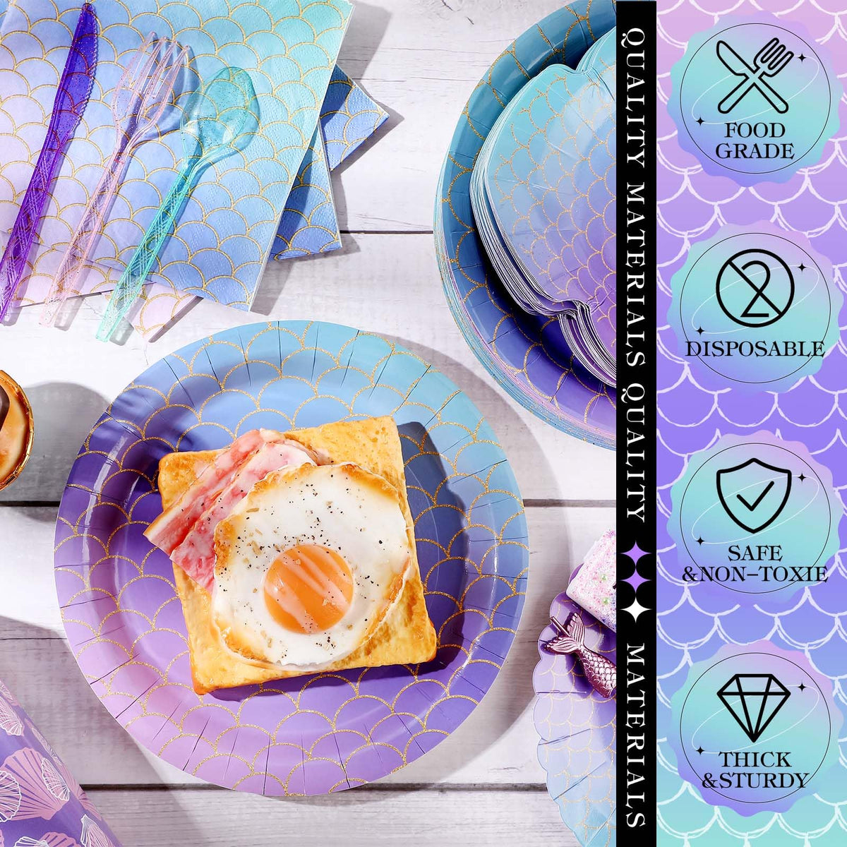 Blushtier mermaid cups keep drinks mess-free during celebrations.
