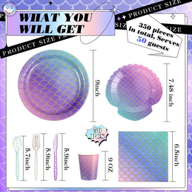 Blushtier mermaid napkins add color and convenience for guests.