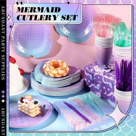 Blushtier mermaid round plates 9 inch ideal for main course servings.