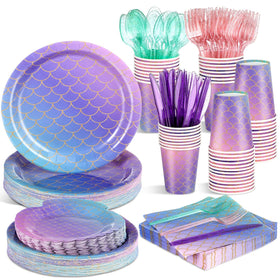 Blushtier mermaid shell plates 7 inch for a vivid table setting.